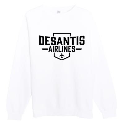 DeSantis Airlines Bringing The Border To You Funny Premium Crewneck Sweatshirt