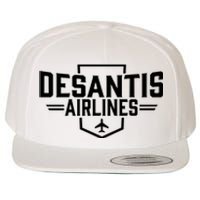 DeSantis Airlines Bringing The Border To You Funny Wool Snapback Cap