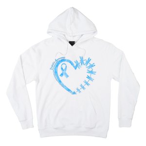 Diabetes Awareness Blue Dragonfly Ribbon Heart Hoodie