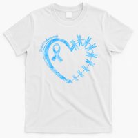 Diabetes Awareness Blue Dragonfly Ribbon Heart T-Shirt