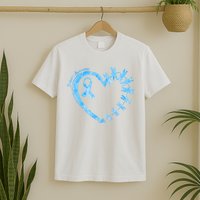 Diabetes Awareness Blue Dragonfly Ribbon Heart T-Shirt