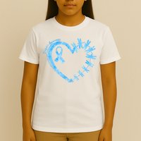 Diabetes Awareness Blue Dragonfly Ribbon Heart T-Shirt