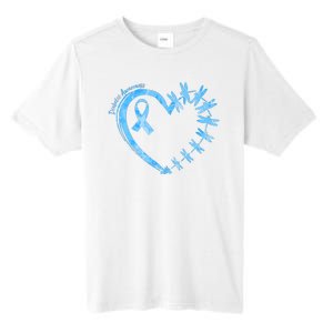 Diabetes Awareness Blue Dragonfly Ribbon Heart Tall Fusion ChromaSoft Performance T-Shirt