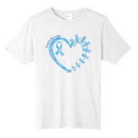 Diabetes Awareness Blue Dragonfly Ribbon Heart Tall Fusion ChromaSoft Performance T-Shirt