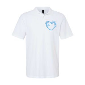 Diabetes Awareness Blue Dragonfly Ribbon Heart Softstyle Adult Sport Polo