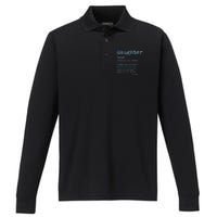 Daughter A Beautiful Soul Word Design Performance Long Sleeve Polo