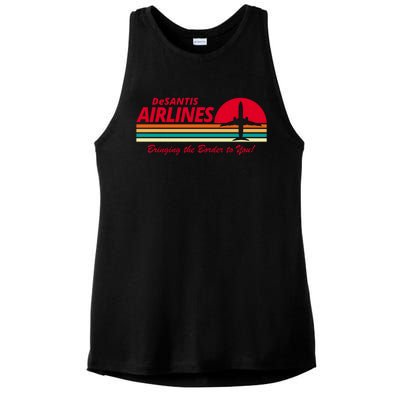 DeSantis Airlines Bringing The Border To You Ladies PosiCharge Tri-Blend Wicking Tank