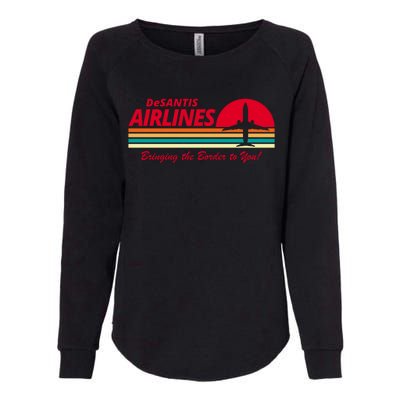 DeSantis Airlines Bringing The Border To You Womens California Wash Sweatshirt