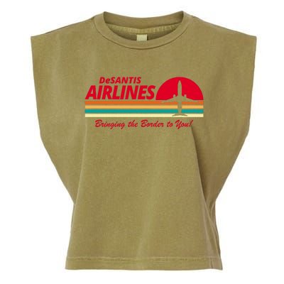 DeSantis Airlines Bringing The Border To You Garment-Dyed Women's Muscle Tee