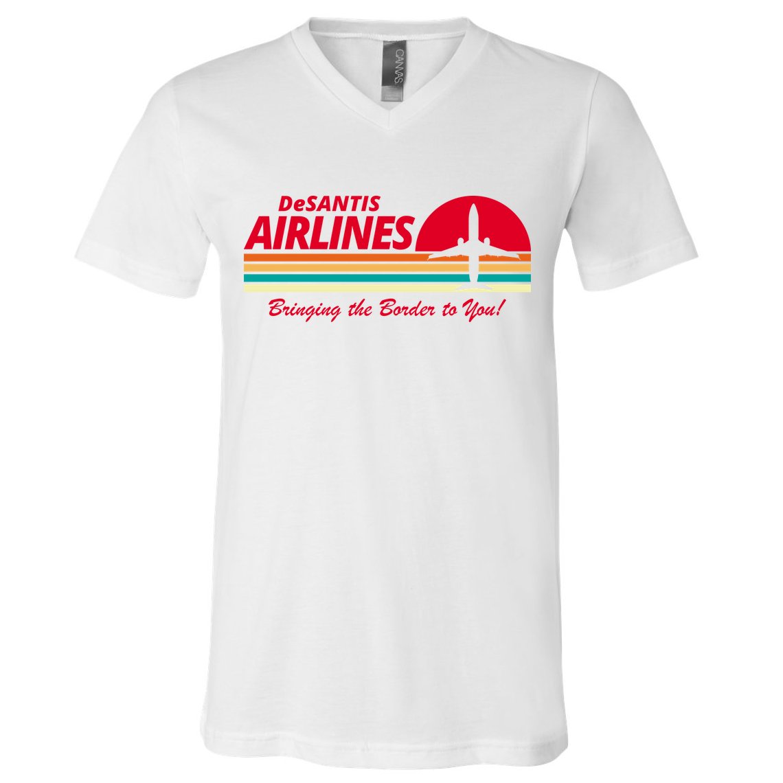 DeSantis Airlines Bringing The Border To You V-Neck T-Shirt