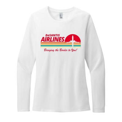 DeSantis Airlines Bringing The Border To You Womens CVC Long Sleeve Shirt