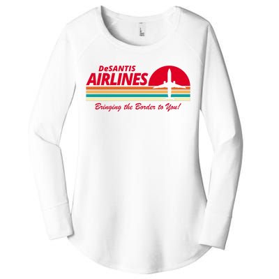 DeSantis Airlines Bringing The Border To You Women's Perfect Tri Tunic Long Sleeve Shirt