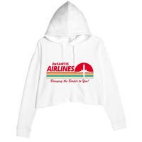 DeSantis Airlines Bringing The Border To You Crop Fleece Hoodie