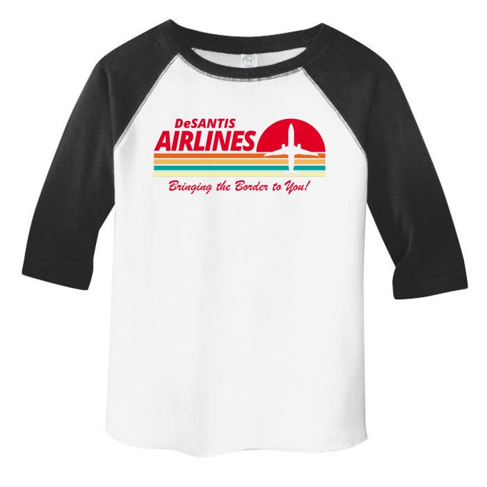 DeSantis Airlines Bringing The Border To You Toddler Fine Jersey T-Shirt