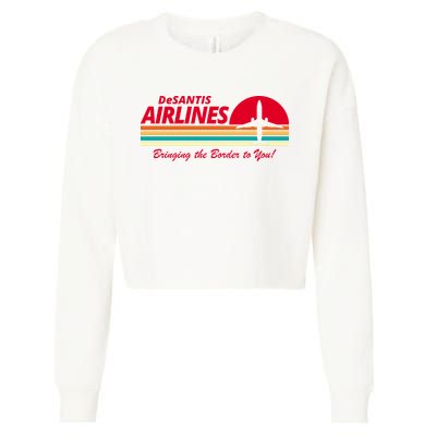 DeSantis Airlines Bringing The Border To You Cropped Pullover Crew