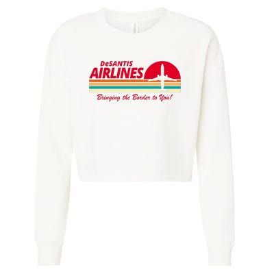 DeSantis Airlines Bringing The Border To You Cropped Pullover Crew