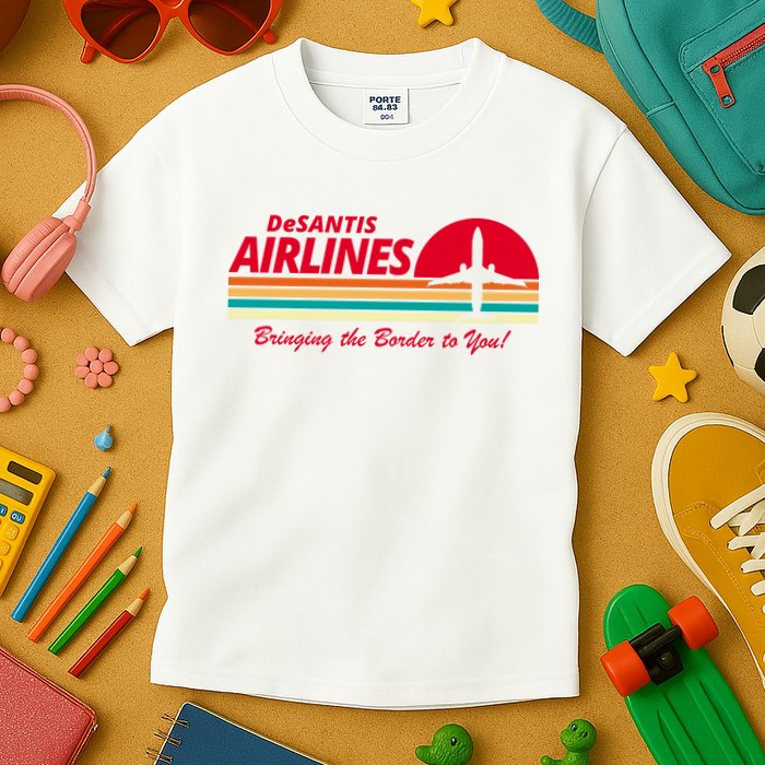 DeSantis Airlines Bringing The Border To You Kids T-Shirt