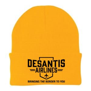 DeSantis Airlines Bringing The Border To You Funny Knit Cap Winter Beanie