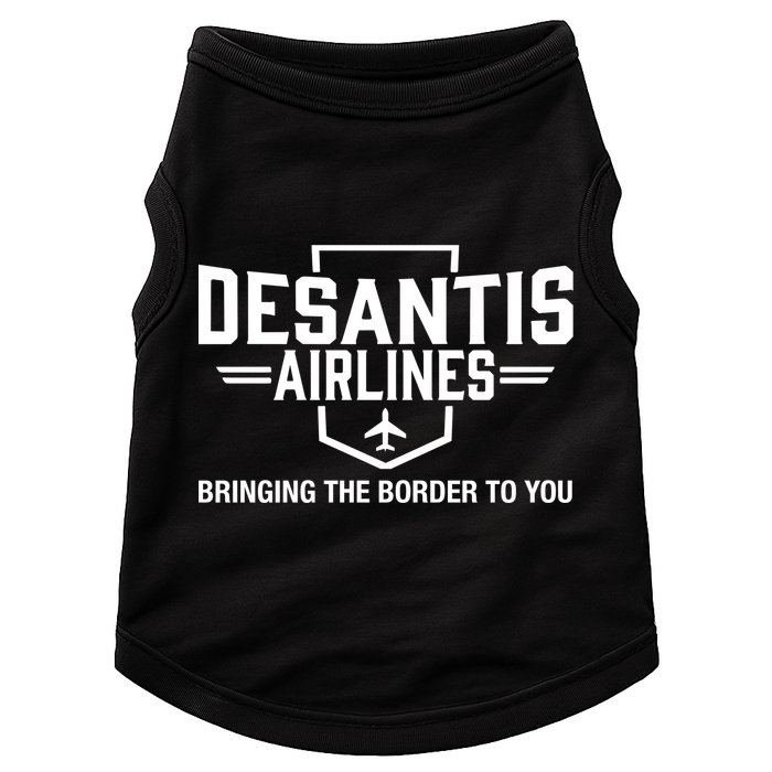 DeSantis Airlines Bringing The Border To You Funny Doggie Tank