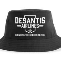 DeSantis Airlines Bringing The Border To You Funny Sustainable Bucket Hat