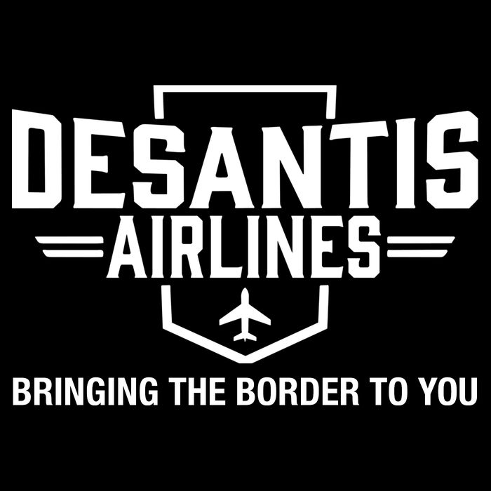 DeSantis Airlines Bringing The Border To You Funny Drawstring Bag