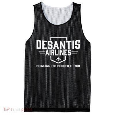 DeSantis Airlines Bringing The Border To You Funny Mesh Reversible Basketball Jersey Tank
