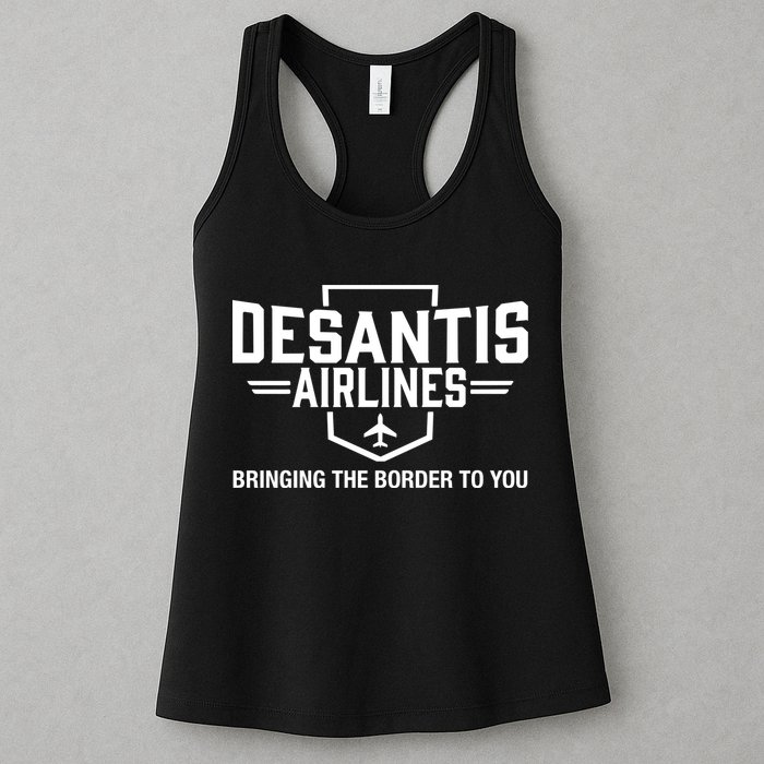 DeSantis Airlines Bringing The Border To You Funny Womens Tank Top