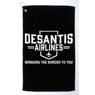 DeSantis Airlines Bringing The Border To You Funny Golf Towel