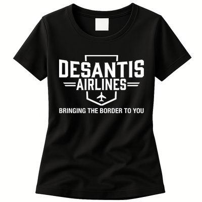 DeSantis Airlines Bringing The Border To You Funny Womens T-Shirt