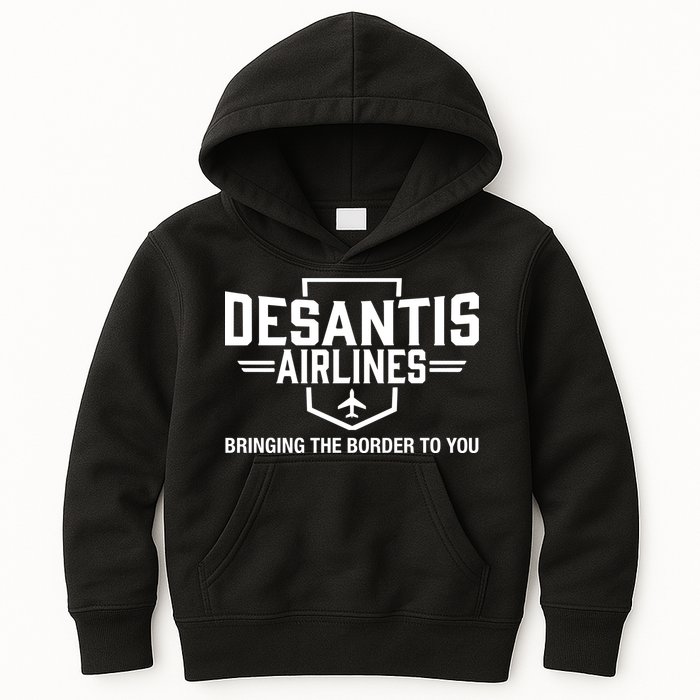 DeSantis Airlines Bringing The Border To You Funny Kids Hoodie
