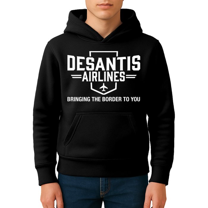 DeSantis Airlines Bringing The Border To You Funny Kids Hoodie