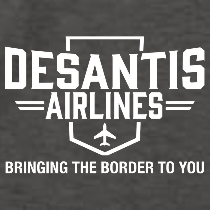 DeSantis Airlines Bringing The Border To You Funny Vector Backpack