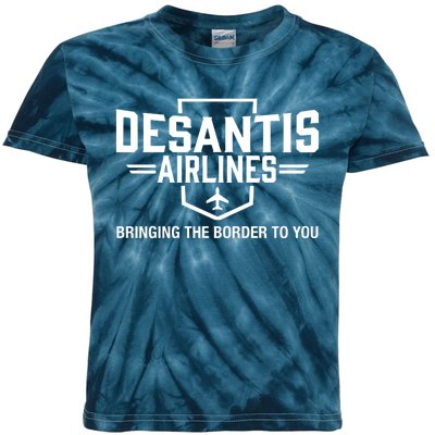 DeSantis Airlines Bringing The Border To You Funny Kids Tie-Dye T-Shirt