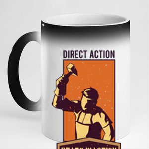 Direct Actions Beats Inactions 11oz Black Color Changing Mug