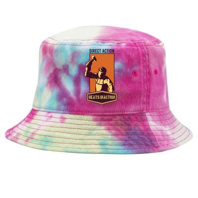 Direct Actions Beats Inactions Tie-Dyed Bucket Hat