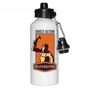 Direct Actions Beats Inactions Aluminum Water Bottle