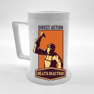 Direct Actions Beats Inactions Beer Stein