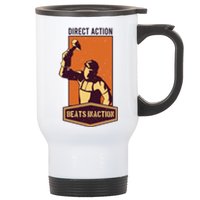 Direct Actions Beats Inactions Stainless Steel Travel Mug