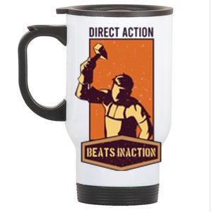 Direct Actions Beats Inactions Stainless Steel Travel Mug