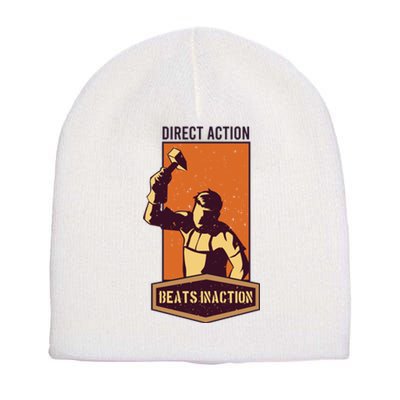 Direct Actions Beats Inactions Short Acrylic Beanie