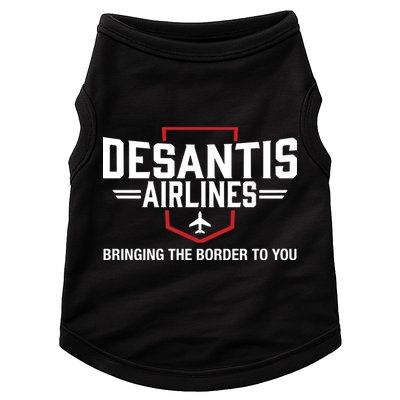 DeSantis Airlines Bringing The Border To You Funny Doggie Tank