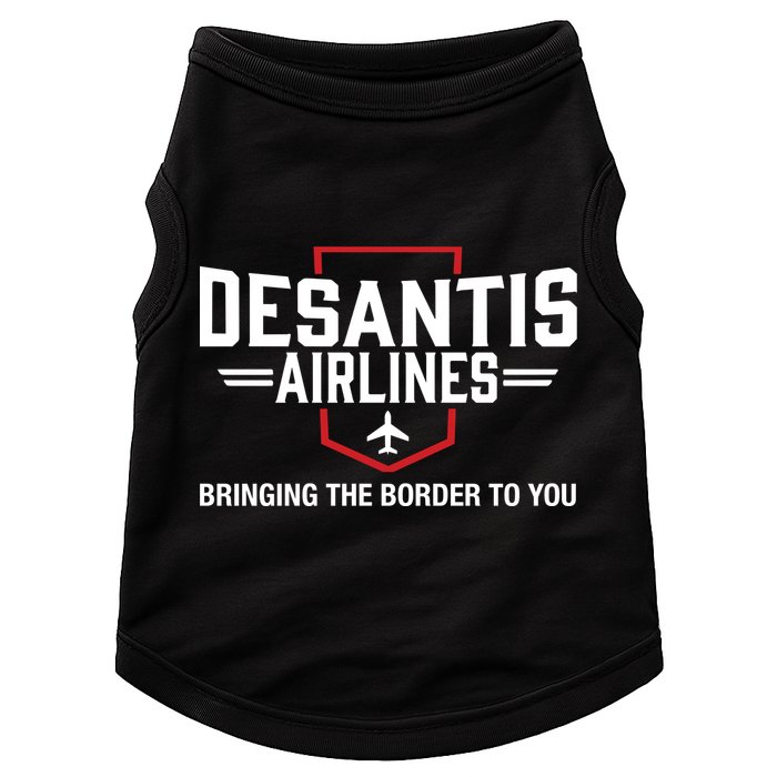 DeSantis Airlines Bringing The Border To You Funny Doggie Tank