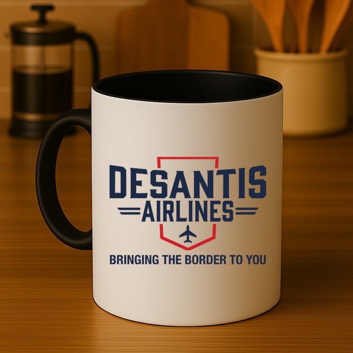 DeSantis Airlines Bringing The Border To You Funny Mug