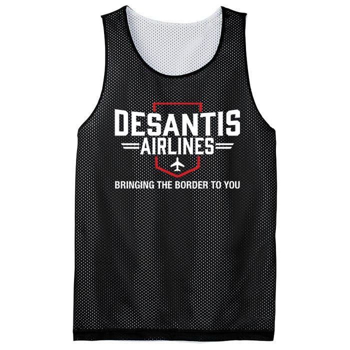 DeSantis Airlines Bringing The Border To You Funny Mesh Reversible Basketball Jersey Tank