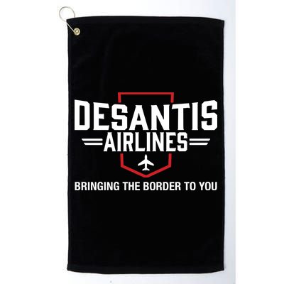 DeSantis Airlines Bringing The Border To You Funny Golf Towel