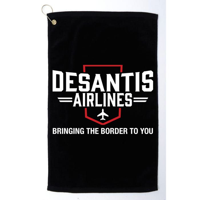 DeSantis Airlines Bringing The Border To You Funny Golf Towel