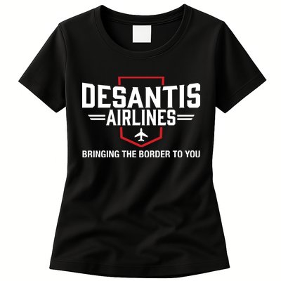 DeSantis Airlines Bringing The Border To You Funny Womens T-Shirt