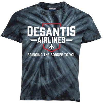 DeSantis Airlines Bringing The Border To You Funny Kids Tie-Dye T-Shirt