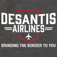 DeSantis Airlines Bringing The Border To You Funny Vector Backpack