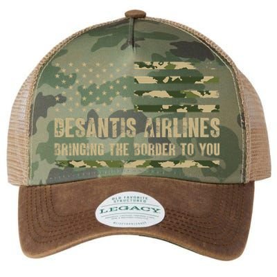 DeSantis Airlines Bringing The Border To You USA Camo Flag Legacy Tie Dye Trucker Hat